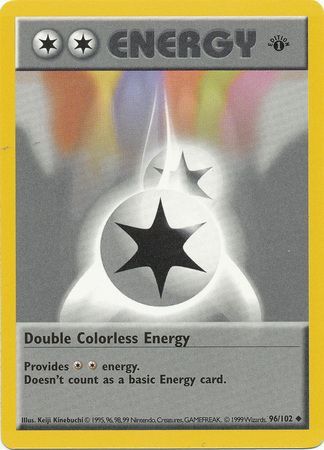 Double Colorless Energy (96/102) (Shadowless) [Base Set 1st Edition]