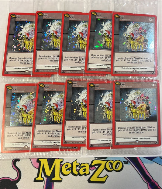 MetaZoo UFO Lot of 10 Spellbook Sealed Promo Cards Full Holo 1st Edition