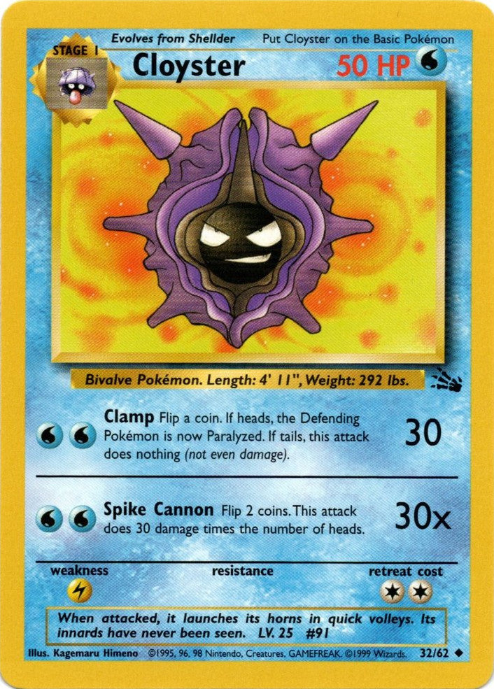 Cloyster (32/62) [Fossil Unlimited]